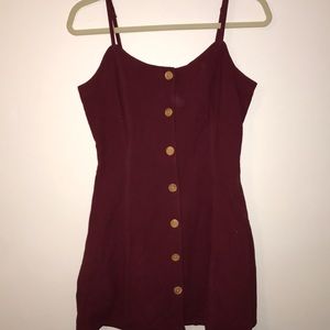 LA HEARTS Burgundy Button Down Dress